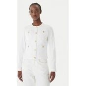 Liu Jo Džinsinė striukė UA6260 D0275 Balta Regular Fit