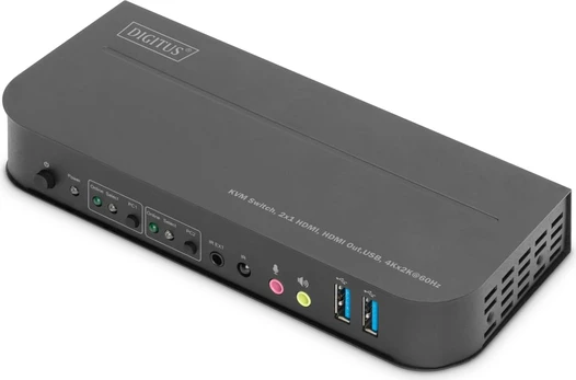 DIGITUS KVM Switch 2x1 HDMI HDMI Out USB | DS-12874