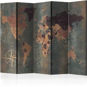 Artgeist Pertvara - Room divider – Map in browns and greys kaina