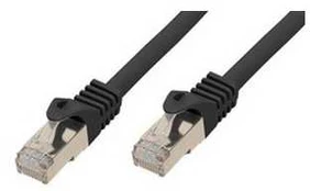 S-Conn BASIC-S Patchkabel S/FTP PIMF Rohkabel Cat.7 juodas 15,0m