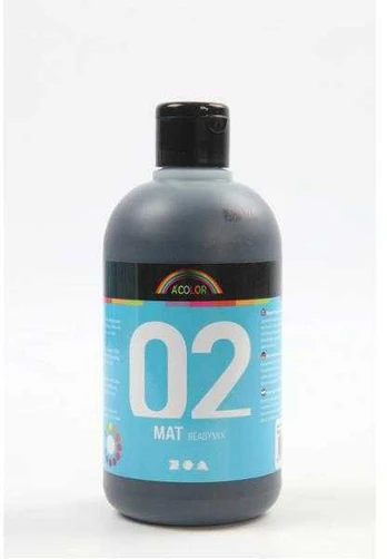 Ccpas Akrylmaling A-Color 02 - mat, sort, 500 ml