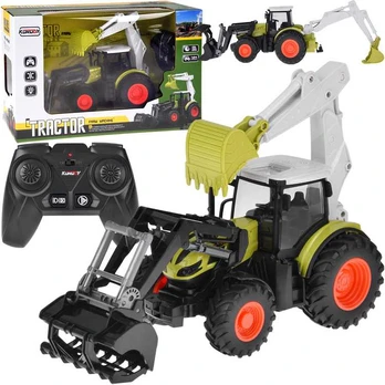Remote-controlled tractor Backhoe loader bulldozer with remote control RC0718