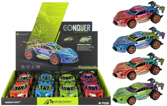 Mega Creative Auto lenktynės DZ/SW P/B 16CM MIX4 MC DISP 8/128