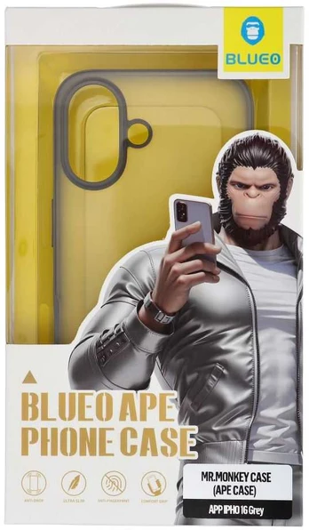 BLUEO APE telefono dėklas – Apple iPhone 16 pilkas