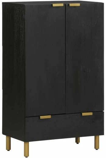 Highboard Black 60x33x100 cm Engineered Wood