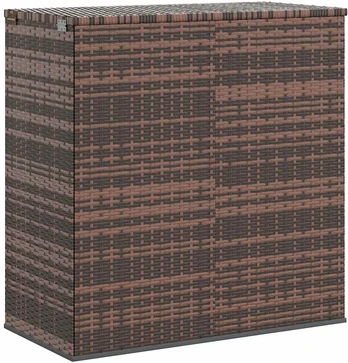 Sodo dėžė pagalvėlėms, ruda, 100x49x103,5cm, PE ratanas