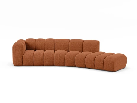 Left Modular Sofa, "Lupine", 5 Seats, 335x166x70, Brick