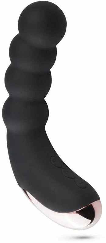 EasyToys Juodas Curved Ribbed Silicone Intimate Massager 10 Modes