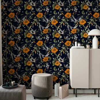 Tapetai Artgeist Orange Bloom, 50 cm x 1000 cm