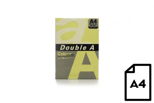 Spalvotas popierius Double A, 80g, A4, 500 lapų, Cheese | DA-Cheese
