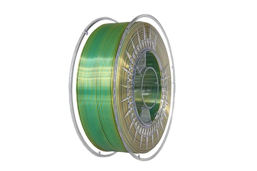 3D plastikas Devil Design Silk Dual 1.75mm 1kg - Cold Žalias / Gold
