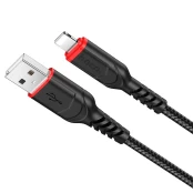 Cablu de Date USB-A la Lightning 12W, 2.4A, 1m - Hoco Victory (X59) - Black kaina