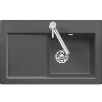 Keramikinė plautuvė Villeroy & Boch Subway 45 Flat Grafito