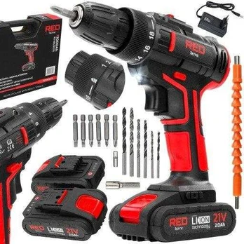 Red Technic Akumuliatorinis gręžtuvas-suktuvas Raudonas TECHNIC