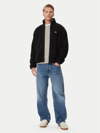 Tommy Jeans Fliso džemperis DM0DM22345 Juoda Regular Fit