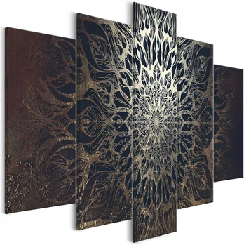 Artgeist Paveikslas - Hypnosis (5 Parts) Brown Wide
