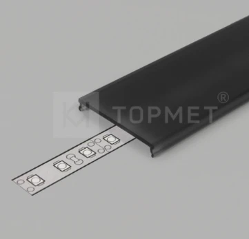 LED juostos profilio dangtelis C9 CLICK, juodas, 3m