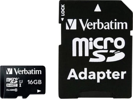 Verbatim Memory card micro SDHC 16GB Class10 UHS-I + Adapter