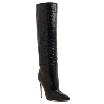 Auliniai moterims, Juoda, Stiletto boot