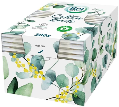 BEL PREMIUM 100% plastikas-free cotton swabs 300 pcs