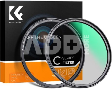 K&F Concept K&F 58MM C Series Magnetic CPL Filter,Reflection Green Film,With magnetic mount,