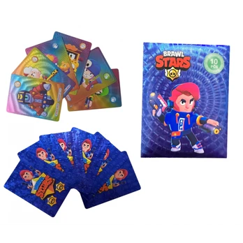 Brawl Stars kolekcinės žaidimo kortos 10 vnt. - rainbow
