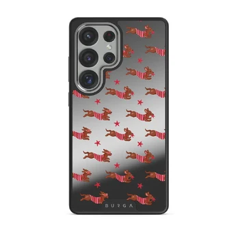 Hot Dog - Samsung Galaxy S25 Ultra Case, Elite Mirror Dark (Magnetic) / Silver