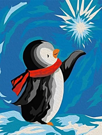 Deimantinis paveikslas Penguin WD306 15*20 cm