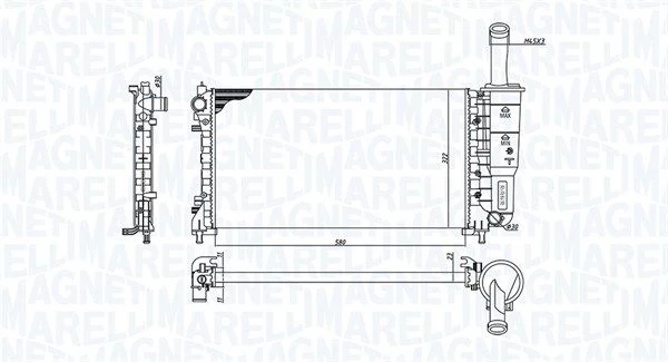 Variklio radiatorius MAGNETI MARELLI 350213194200
