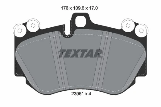 Stabdžių trinkelių rinkinys, diskinis stabdys TEXTAR 2396101