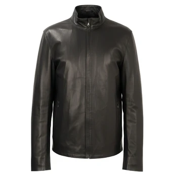 Odinė striukė vyrams, Juoda, Leather jacket, smr6047-25200