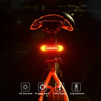 Lights and reflectors for bicycles,Wireless Turn Signal Brake Light with Remote Control USB Rechargeable Tail Light,