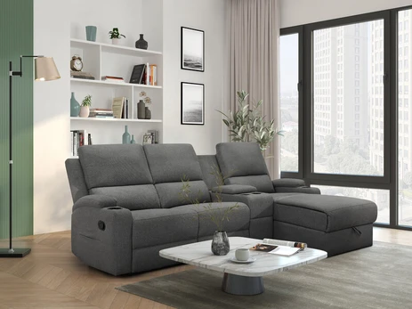 Minkštas kampas Loft24, pilkas