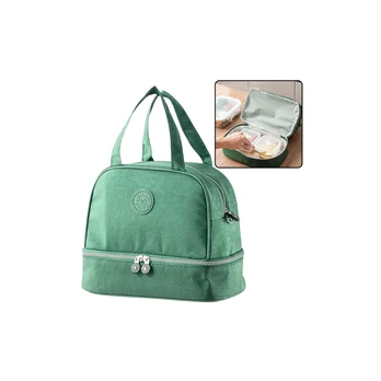 Lean Thermal Insulating Breakfast Bag with Adjustable Strap Žalias 27cm