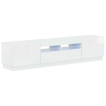 5 dalių LED televizoriaus stovas Itin blizgi balta