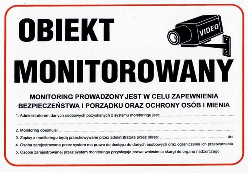 Informacinė lentelė „Stebimas objektas“, 25 × 17 cm