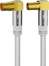 Laidas Goobay Coax plug, Coax socket, 10 m, balta kaina