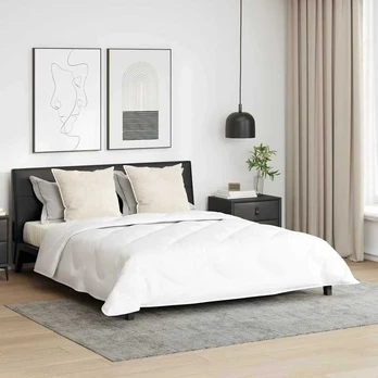 Antklodė su pagalvėmis Argyle 3 pcs Balta 240 x 220 cm Mikropluoštas