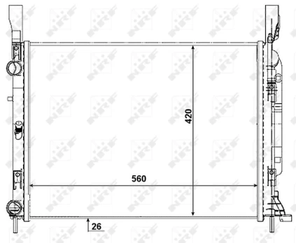 Variklio radiatorius NRF NRF 53003