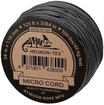 „Helikon-Tex Linka Micro Cord“ (125 pėdų) – juoda