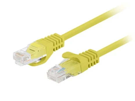 PATCHCORD KAT.5E UTP 1M Geltonas FLUKE PASSED LANBERG 10-PACK