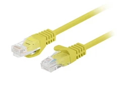 PATCHCORD KAT.5E UTP 1M Geltonas FLUKE PASSED LANBERG 10-PACK kaina