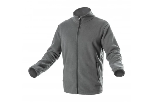 Džemperis su užtrauktuku, pilkas, 2XL