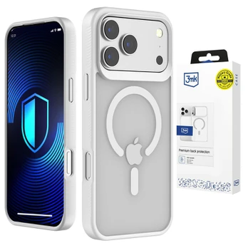 Dėklas 3Mk Protection 3mk Smoke MagCase for iPhone 17 Pro Max - Baltas-Translucent