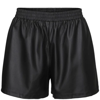 Šortai moterims, Juoda, VMSLOANE HW PU SHORT