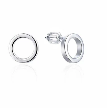 Moiss Minimalist sidabrinis earrings with stones Rings E0004433