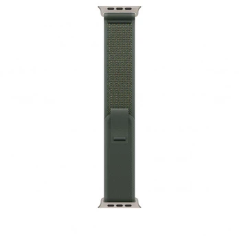 Apyrankė Apple Watch 49mm Green Trail Loop - M/L - Natural Titanium Finish
