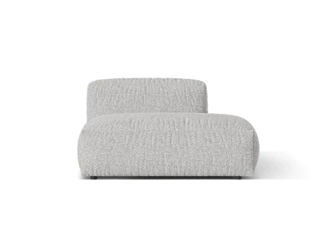 Boucle right sofa, "Martina", 2 Seats, 133x106x75, Silver