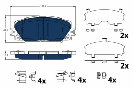TRW GDB4173BTE Brake pad set kaina