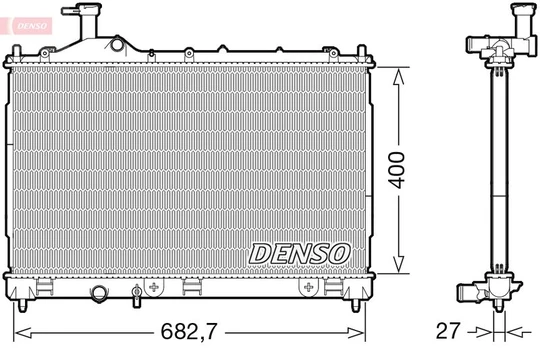 Radiatorius, variklio aušinimas DENSO DRM45042
